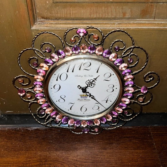 Princess Bling Pink Purple & Silver Sterling & Noble Royal Princess Clock Co. - Picture 8 of 15